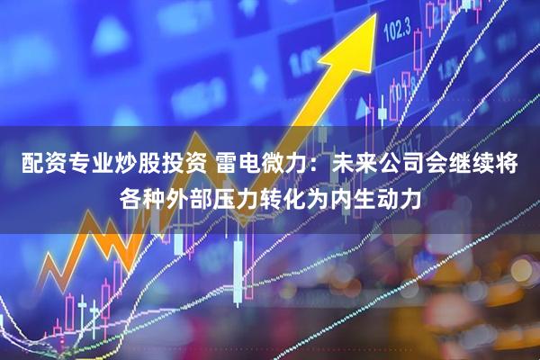 配资专业炒股投资 雷电微力：未来公司会继续将各种外部压力转化为内生动力